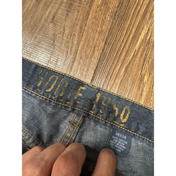 Hobie 1950 Mens Straight Leg Blue Jeans Size 36x34 Y2K 2000s Skater - Picture 7 of 7